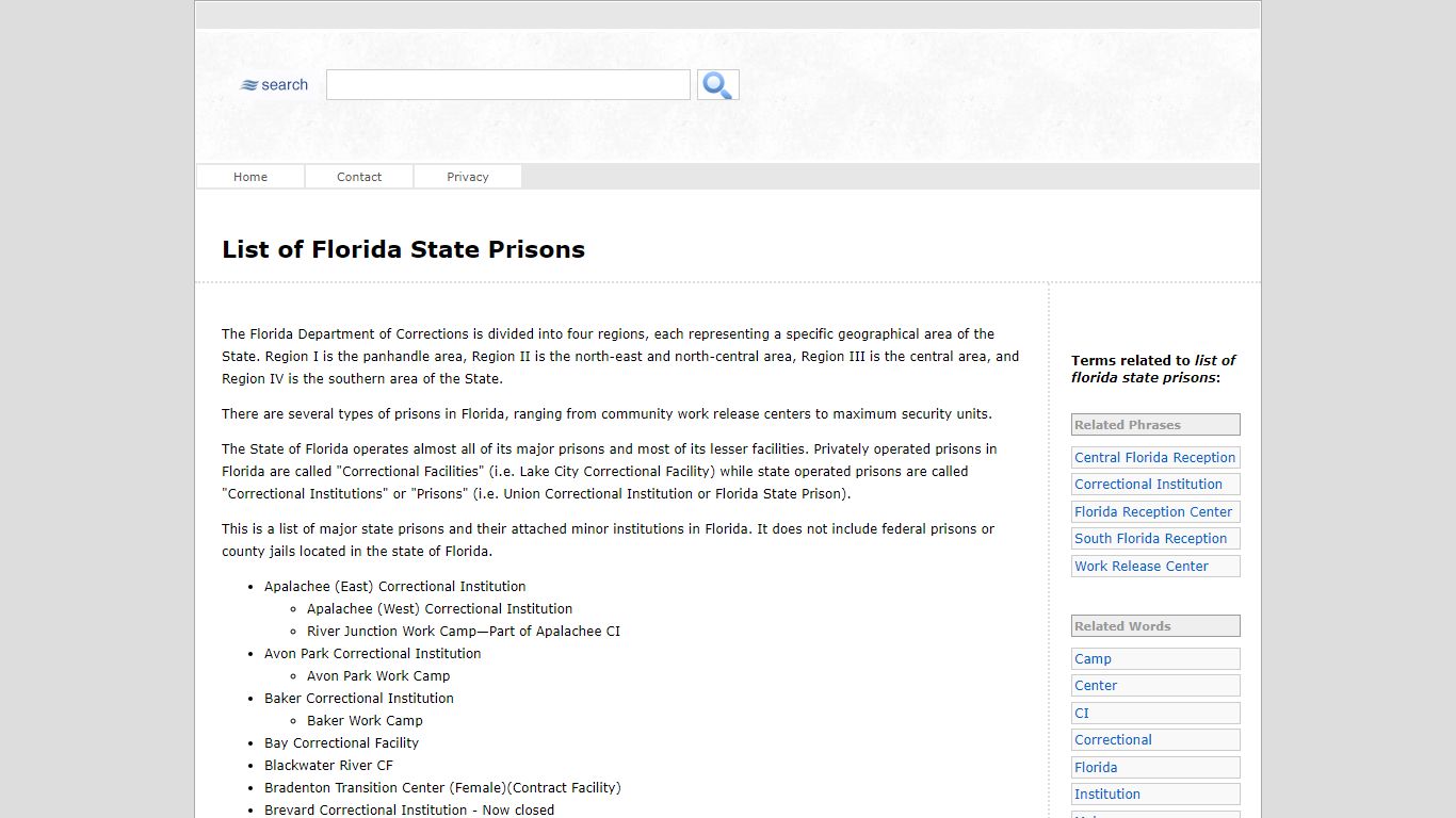 List of Florida State Prisons | List Florida State Prisons - LiquiSearch